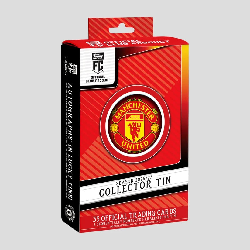 Box Caja Cromos 2026 Topps Soccer Manchester United Collector Tin (Pre-Order)