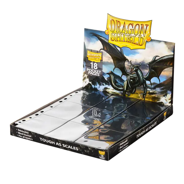 Hoja 18 Bolsillos Dragon Shield Negro (50 Pages)