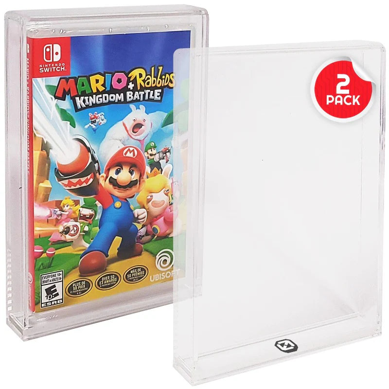 Evoretro Funda Acrilica Protector for Nintendo Switch (Game Box) 4mm Thick - Pack of 2