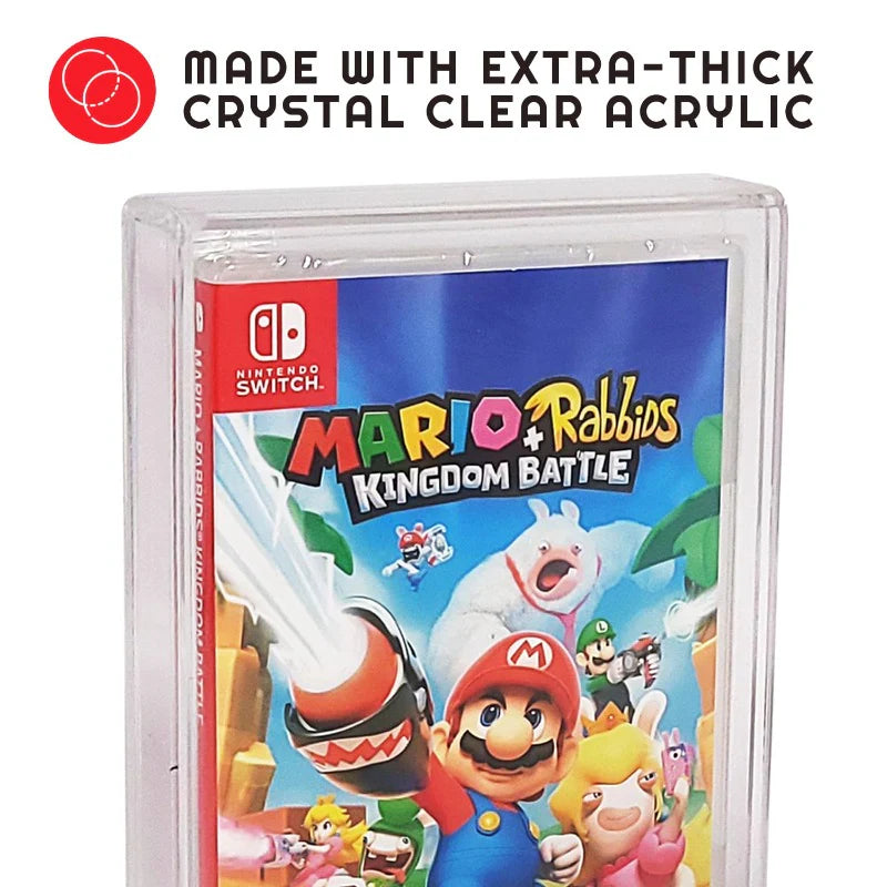 Evoretro Funda Acrilica Protector for Nintendo Switch (Game Box) 4mm Thick - Pack of 2