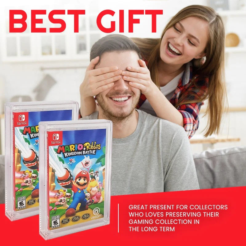 Evoretro Funda Acrilica Protector for Nintendo Switch (Game Box) 4mm Thick - Pack of 2
