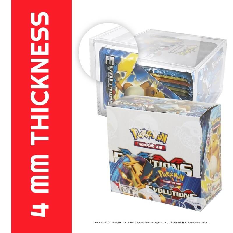 Expositor Acrilico Evoretro Pokemon Booster Box w/ Sliding Lid Anti-UV 4MM
