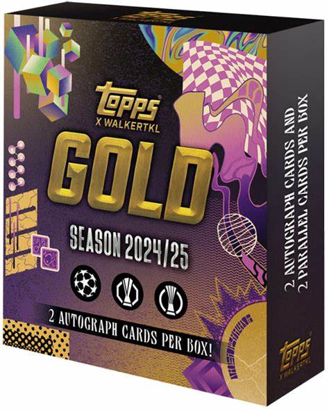 Box Caja Cromos 2024-25 Topps UEFA Club Competitions Gold Box