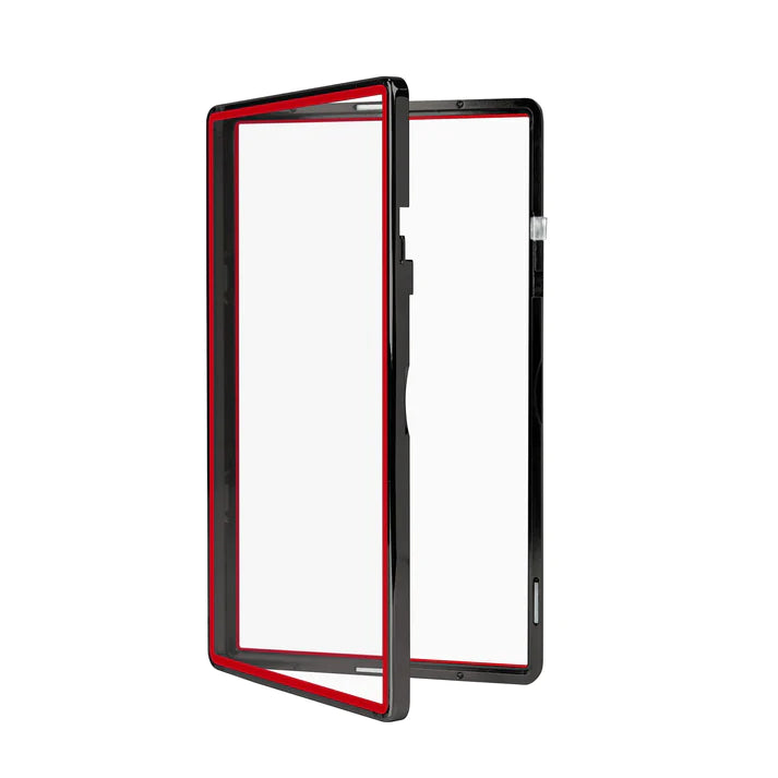 Slabmags METALLIC BLACK With Color Glass Border RED Made For Standard Thick PSA Slabs