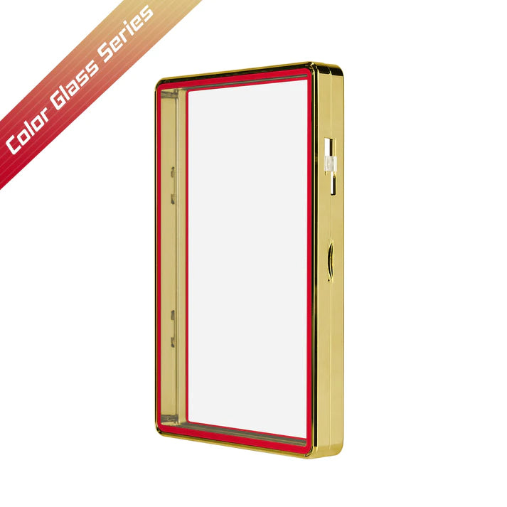 Slabmags METALLIC GOLD With Color Glass Border RED Made For Standard Thick PSA Slabs