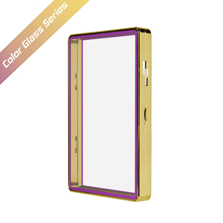 Slabmags METALLIC GOLD With Color Glass Border PURPLE Made For Standard Thick PSA Slabs