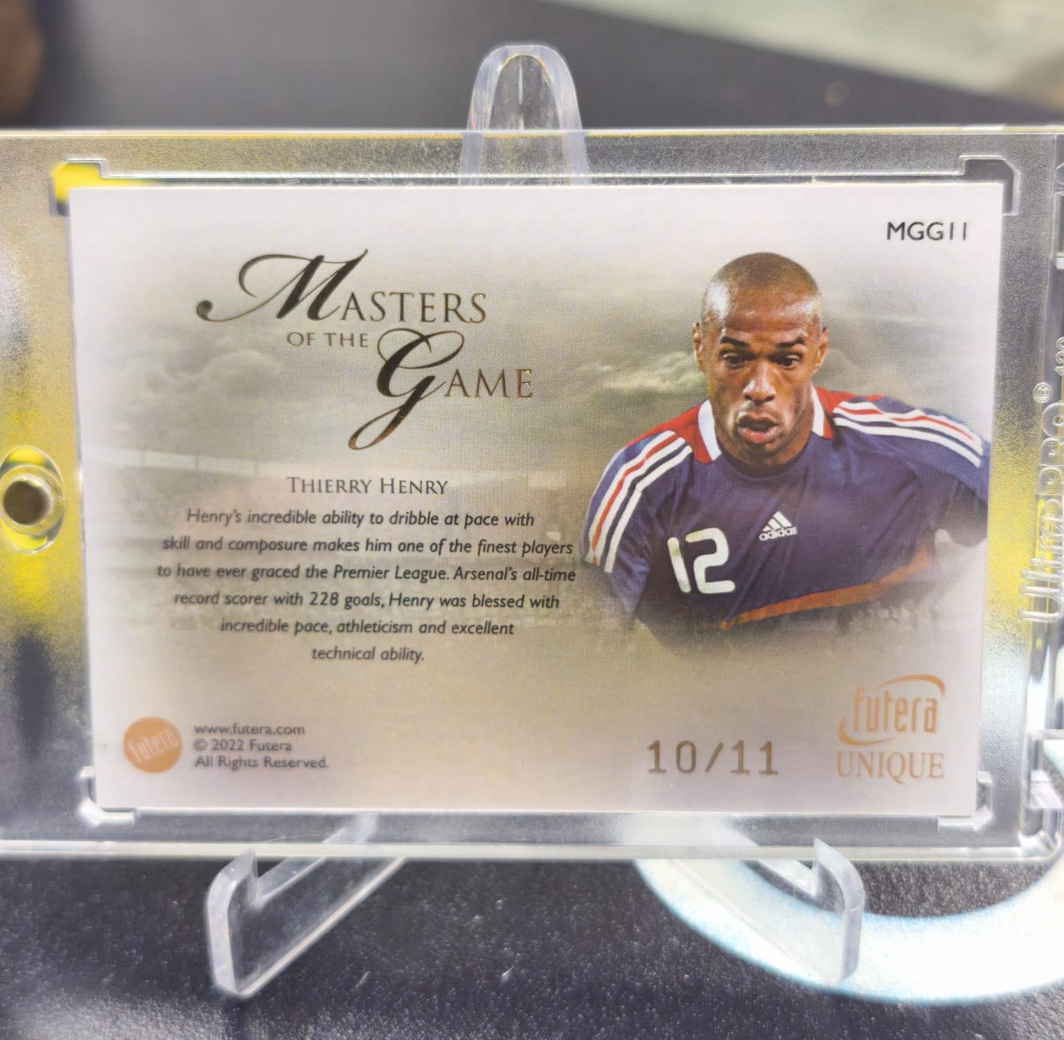 2022 Futera Unique Masters of the Game Gold /11 Thierry Henry France