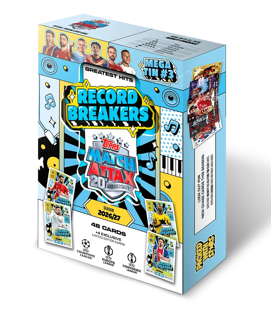 Box Caja Cromos Topps Match Attax UCC 2026/27 Mega Tin 1 Unidad
