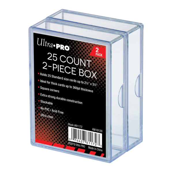 Caja 2 Piece 25 Count Clear Card Storage Boxes - Accesorios