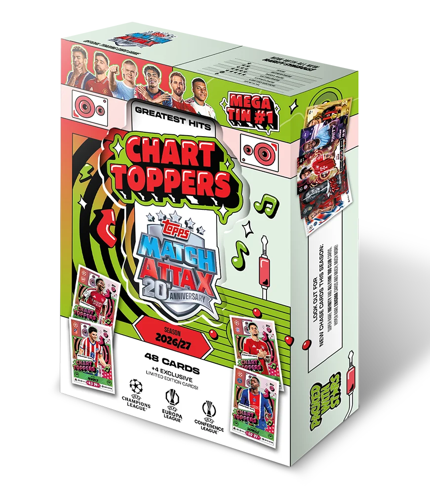 Box Caja Cromos Topps Match Attax UCC 2026/27 Mega Tin 1 Unidad