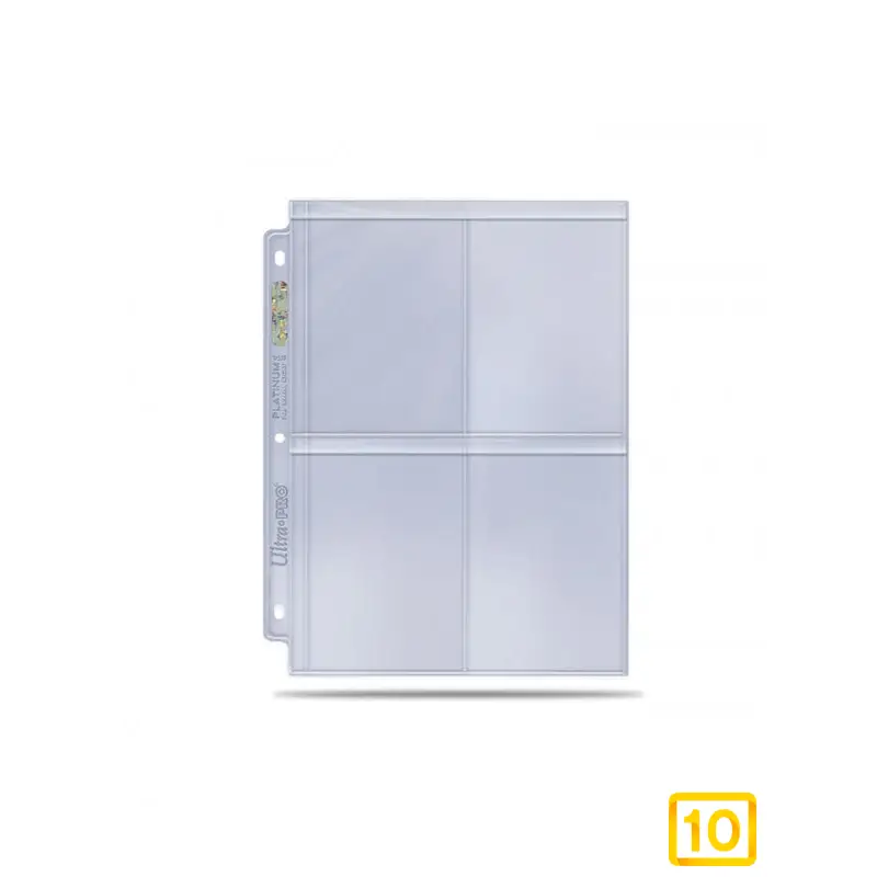 Hoja 4 Bolsillos Toploader Platinum Ultra Pro (100pcs) - 10pristine