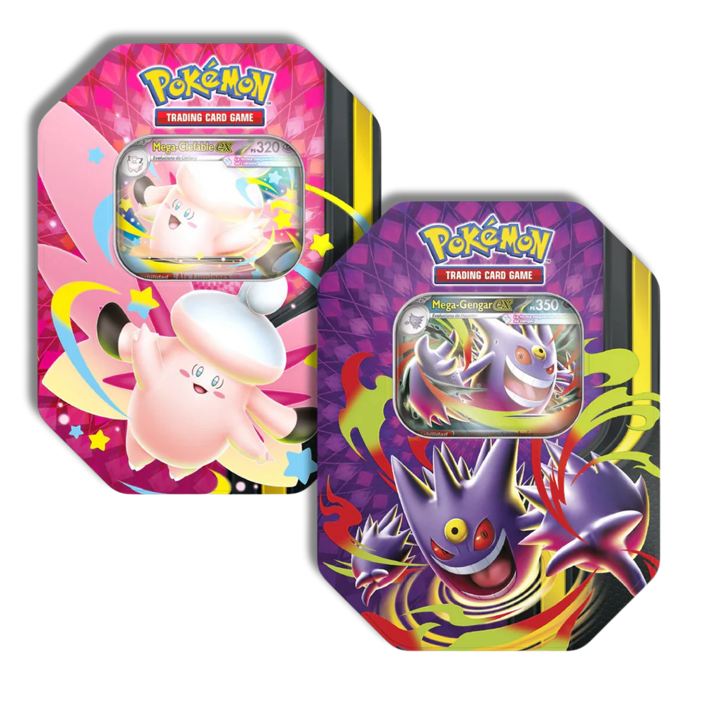 Caja Cromos Pokemon Lata Megaluz Lunar EX - Español