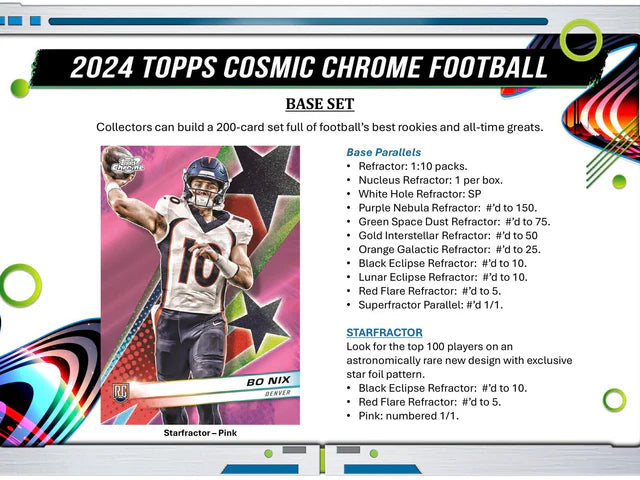 Box Caja Cromos 2024 Topps Cosmic Chrome Football Hobby