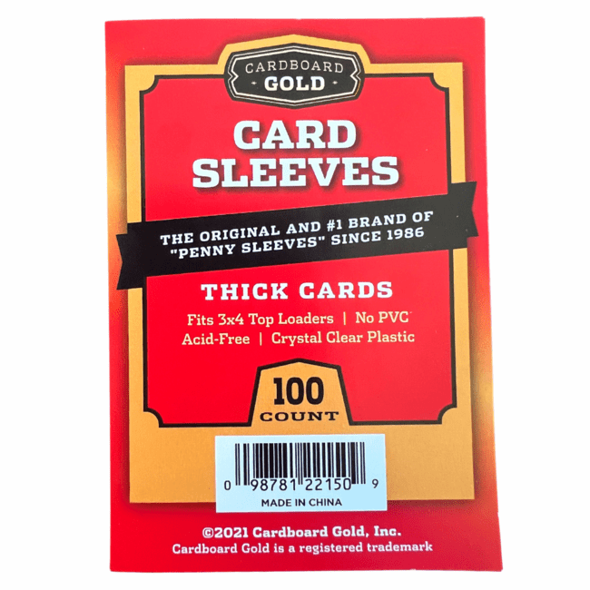 Sleeves Thick Card for Thicker Trading Cards CardboardGold