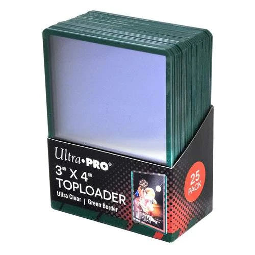 Toploader Ultrapro Regular Green Border 25 Piezas10pristine