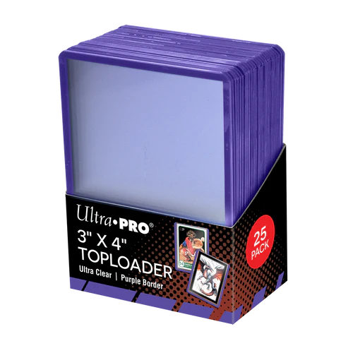 Toploader Ultrapro Regular Purple Border 25 Piezas -