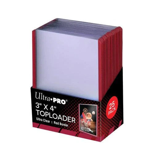 Toploader Ultra pro Regular Red Border 25 Piezas -