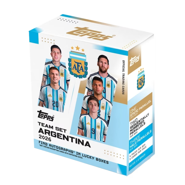 Box Caja Cromos 2025-26 Topps Argentina Team Set