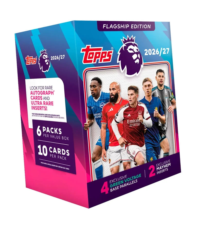 Box Caja Cromos 2026-27 Topps Premier League Flagship Edition Value Box