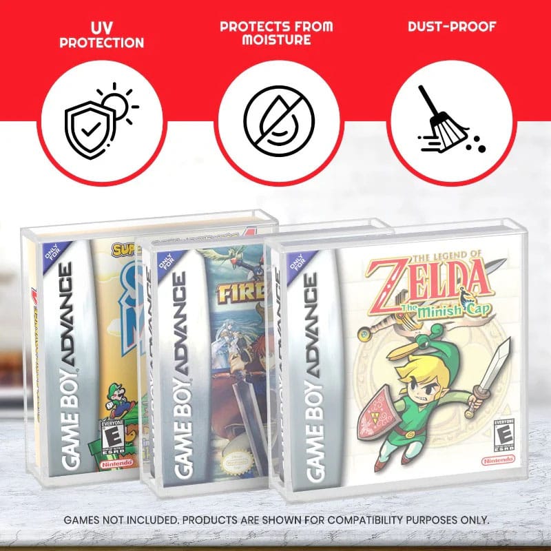Evoretro Funda Acrilica Protector Designed for (GB/GBA) Game Box - 2 Pack