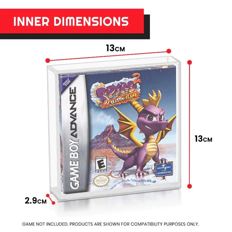 Evoretro Funda Acrilica Protector Designed for (GB/GBA) Game Box - 2 Pack