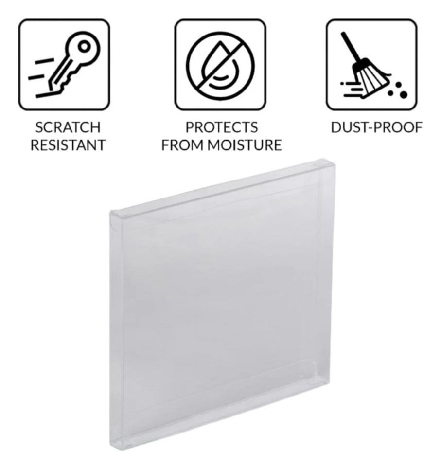 Evoretro Funda Caja de PET pack de 25 Protector para PS1/Single CD/Dreamcast (Jewel Case) Games