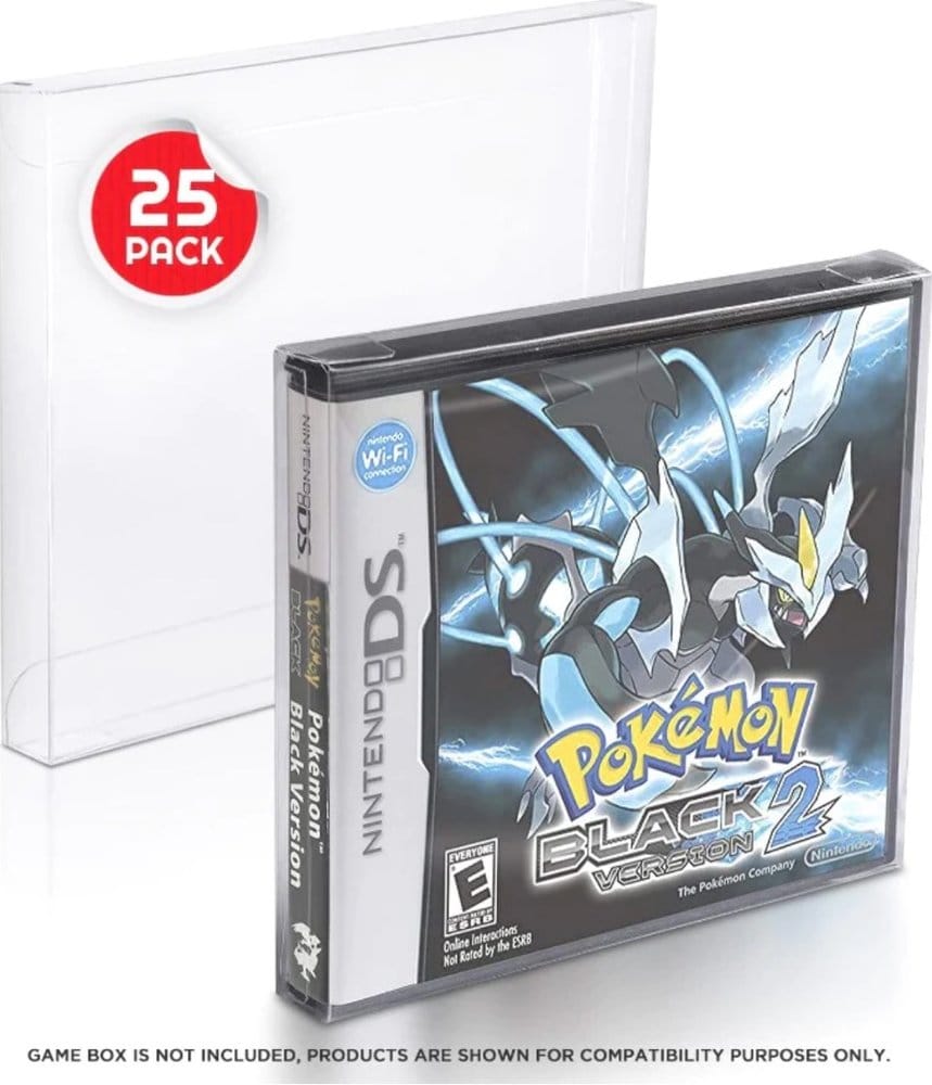 Evoretro Funda Caja de PET pack de 25 Protector para Nintendo DS Games