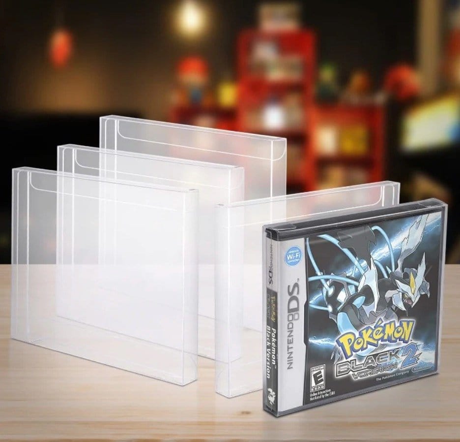 Evoretro Funda Caja de PET pack de 25 Protector para Nintendo DS Games