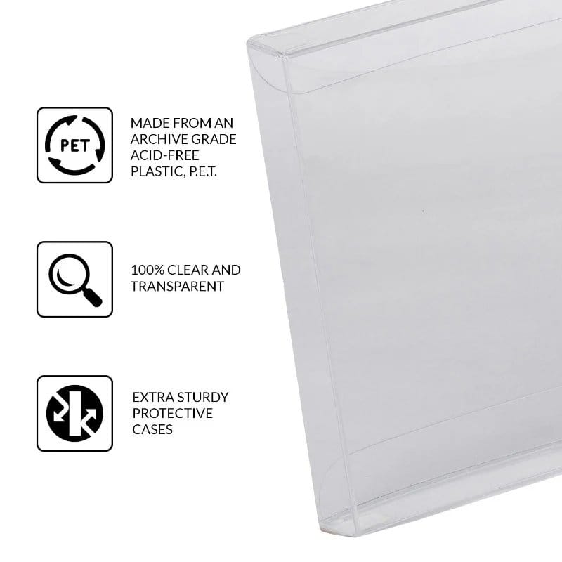 Evoretro Funda Caja de PET pack de 25 Protector para Nintendo DS Games