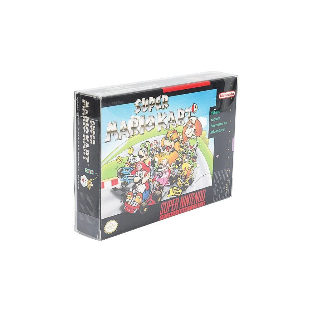 Evoretro Funda Nintendo N64 SNES Super Nintendo (Game Box) PET Protectors - Pack of 25