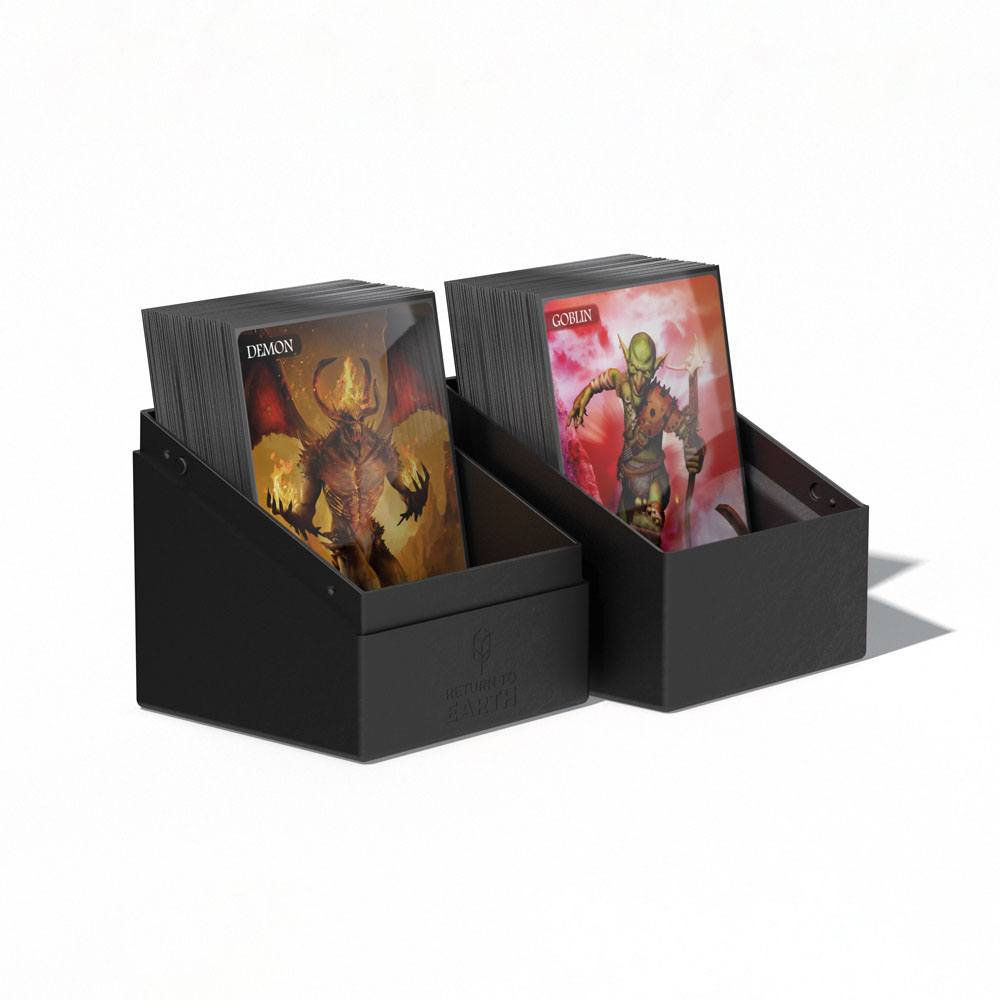 Ultimate Guard Deck´n´Tray Case - Caja Para Cartas Estándar (100+), Con Bandeja Para Dados, Negro