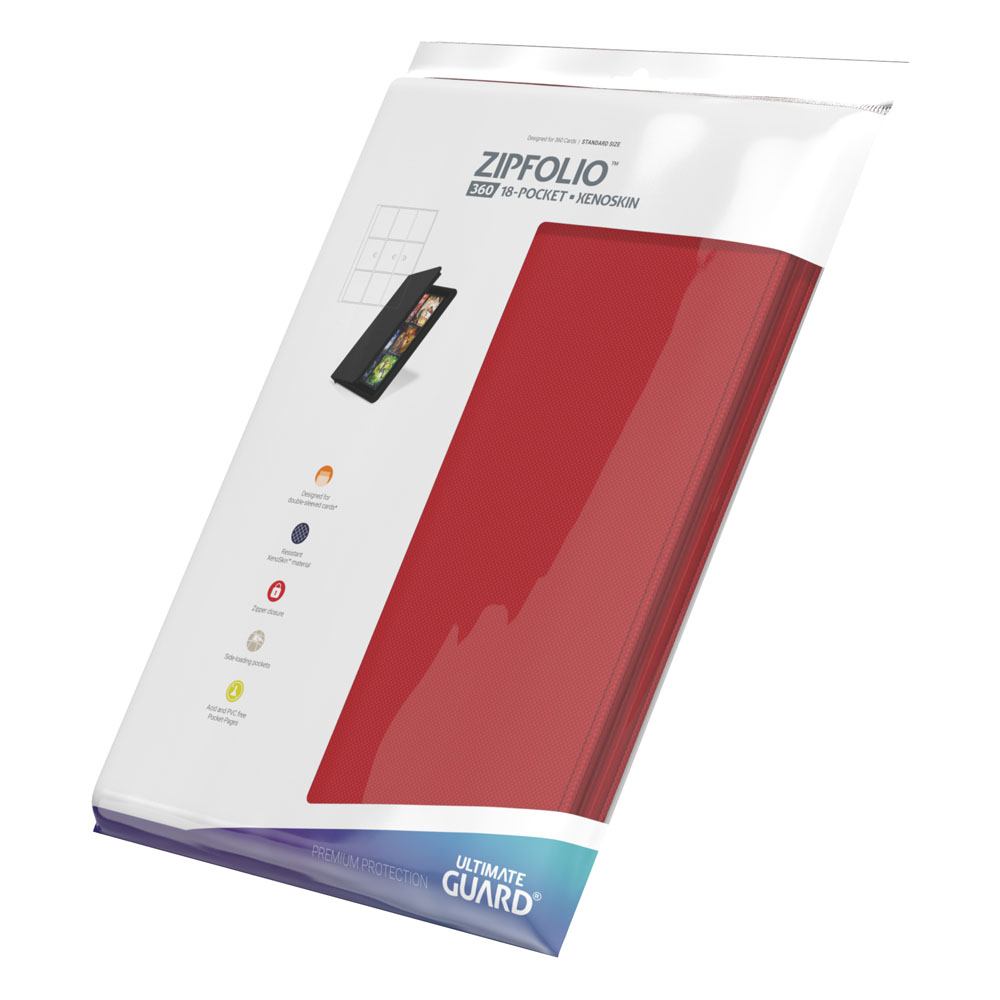 Archivador Ultimate Guard Zipfolio 360 - 18-Pocket XenoSkin Rojo
