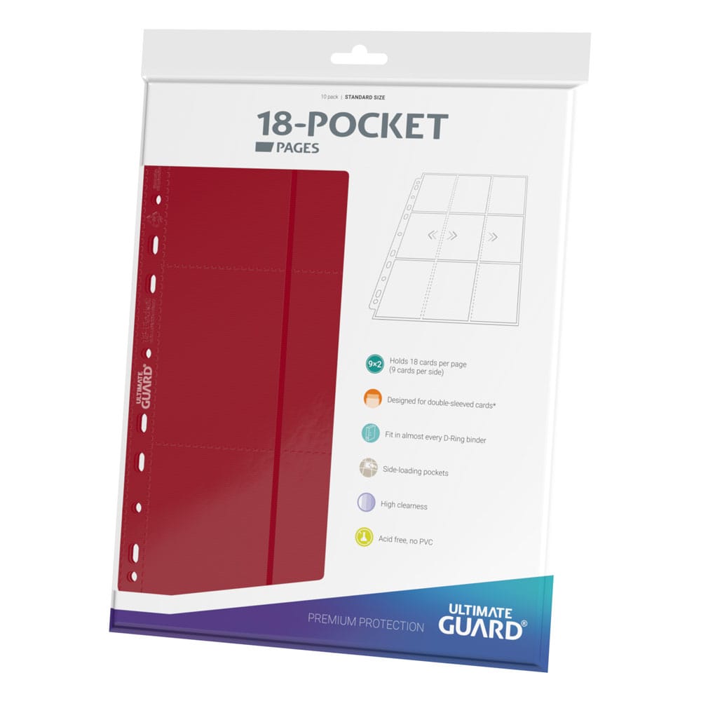 Hoja 18 Bolsillos Pages Side-Loading Rojo Ultimate Guard (10pcs)