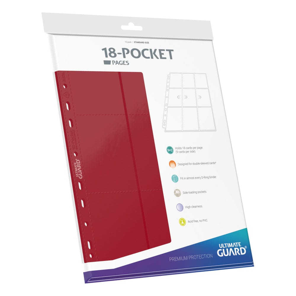 Hoja 18 Bolsillos Pages Side-Loading Rojo Ultimate Guard (10pcs)