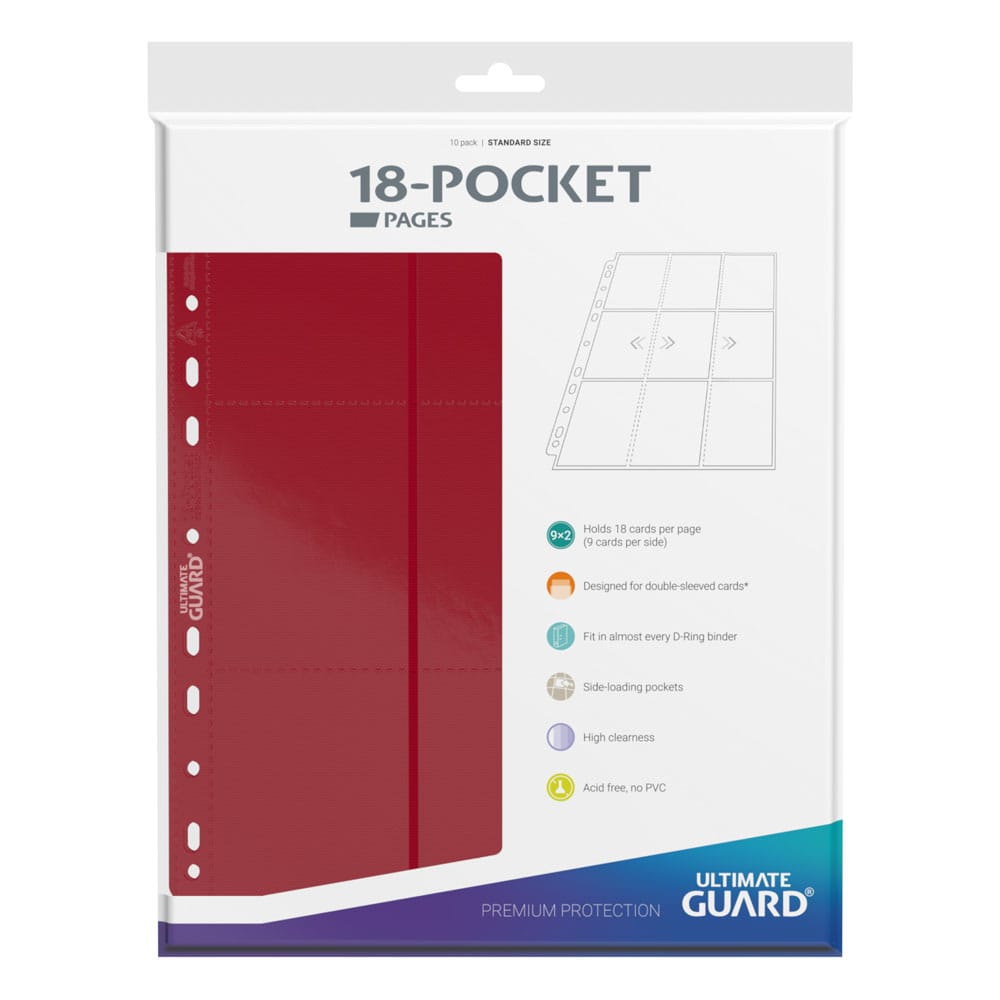 Hoja 18 Bolsillos Pages Side-Loading Rojo Ultimate Guard (10pcs)