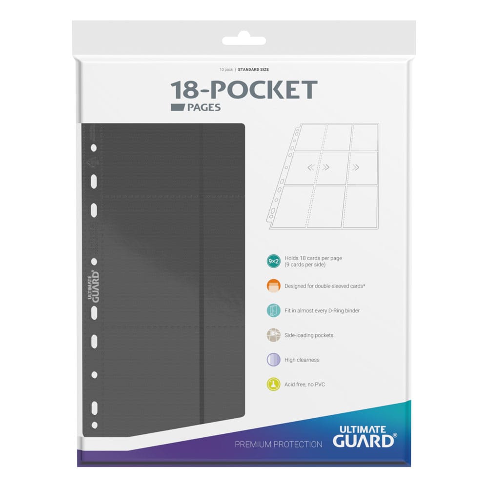 Hoja 18 Bolsillos Pages Side-Loading Gris Ultimate Guard (10pcs)