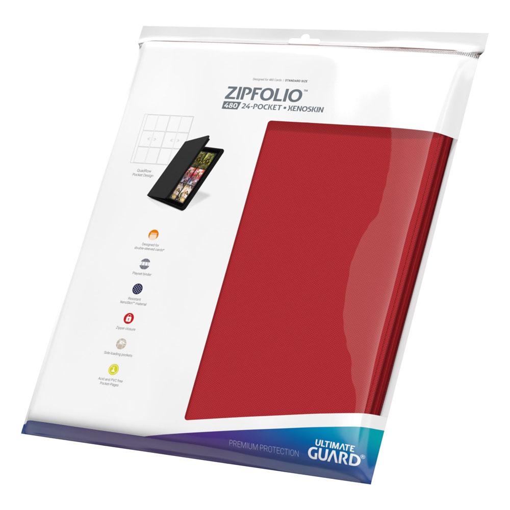 Archivador Ultimate Guard Zipfolio 480 - 24-Pocket XenoSkin (Quadrow) - Rojo