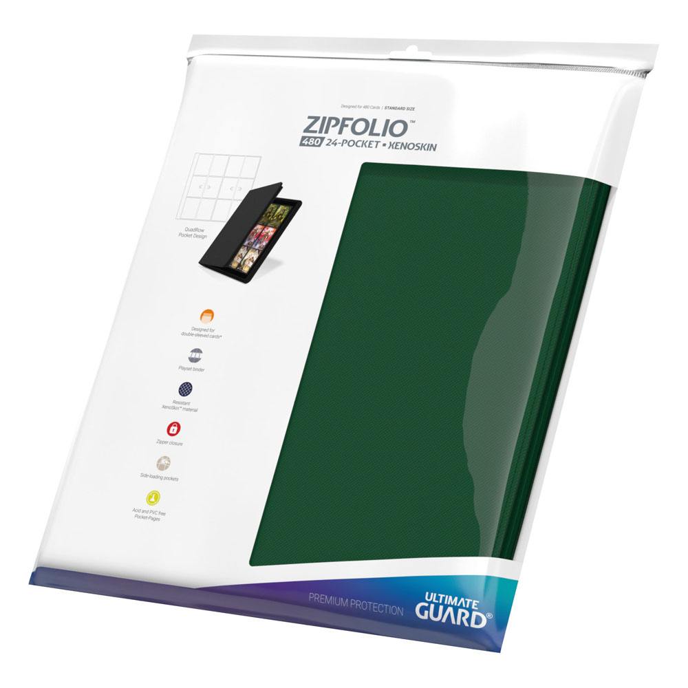 Archivador Ultimate Guard Zipfolio 480 - 24-Pocket XenoSkin (Quadrow) - Verde