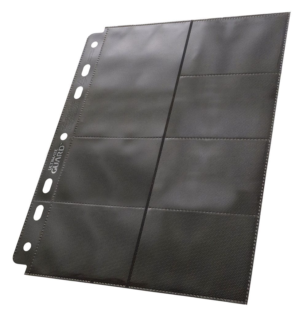 Hoja 14 Bolsillos Compact Pages Tamaño Estándar & Mini American Side-Loading Negro Ultimate Guard (10pcs)