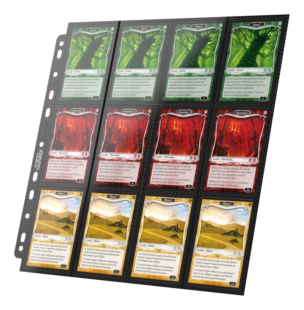 Hoja 24 Bolsillos Ultimate Guard 24-Pocket QuadRow Pages Side-Loading (10) - Black