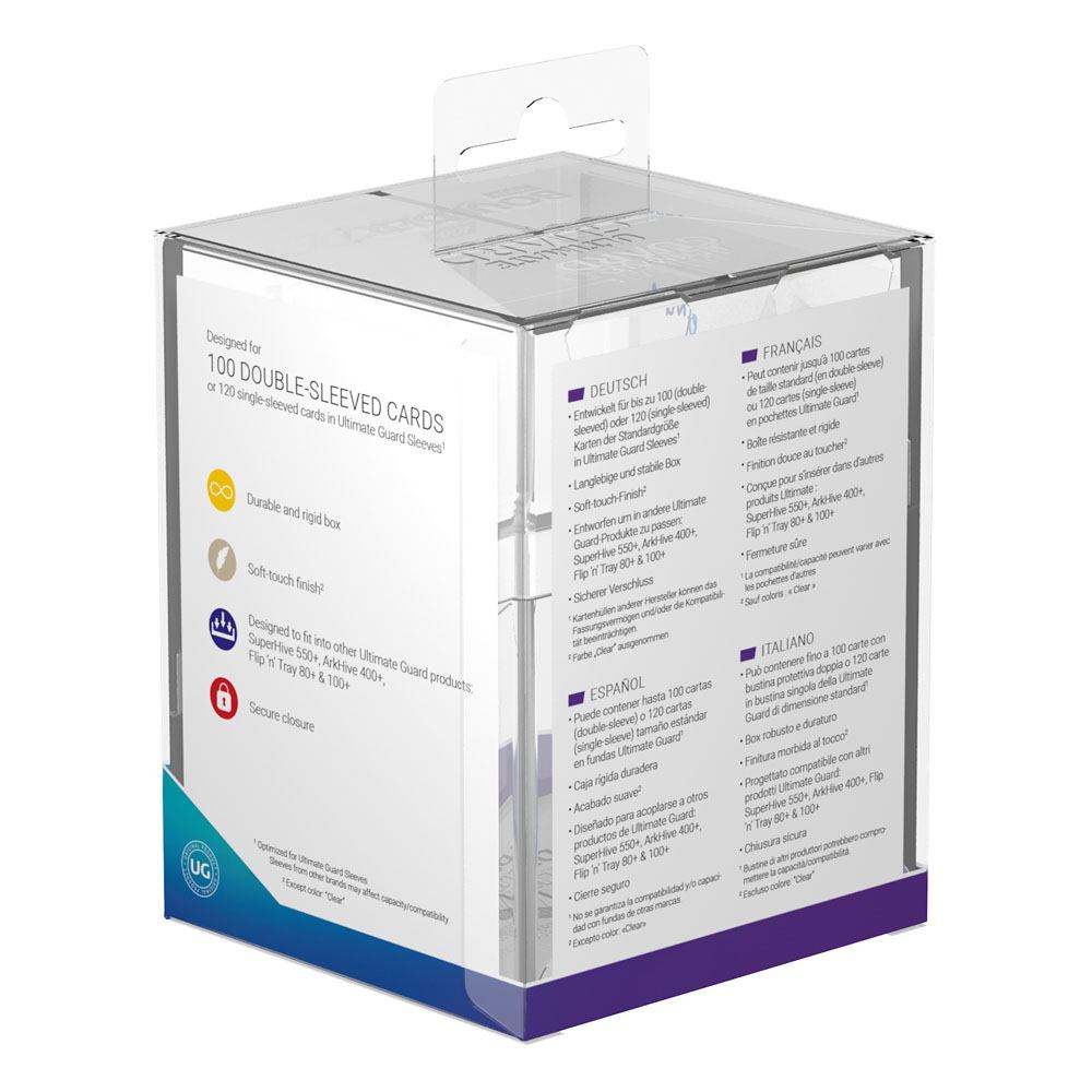 Caja Ultimate Guard Boulder Deck Case 100+ Tamaño Estándar Transparente