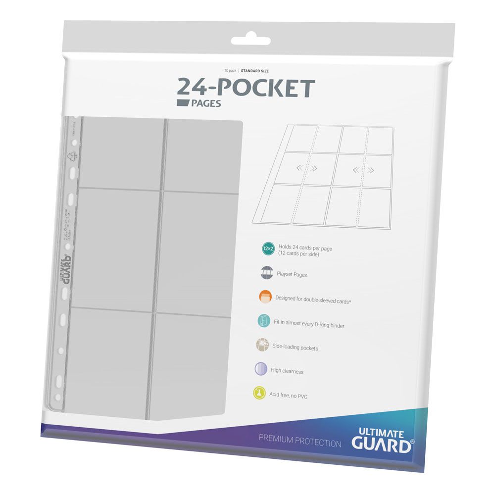 Hoja 24 Bolsillos Ultimate Guard 24-Pocket QuadRow Pages Side-Loading Transparente (10)