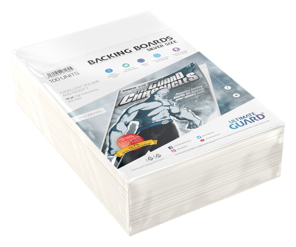 Comic Ultimate Guard Comic Backing Boards Silver Size (100)