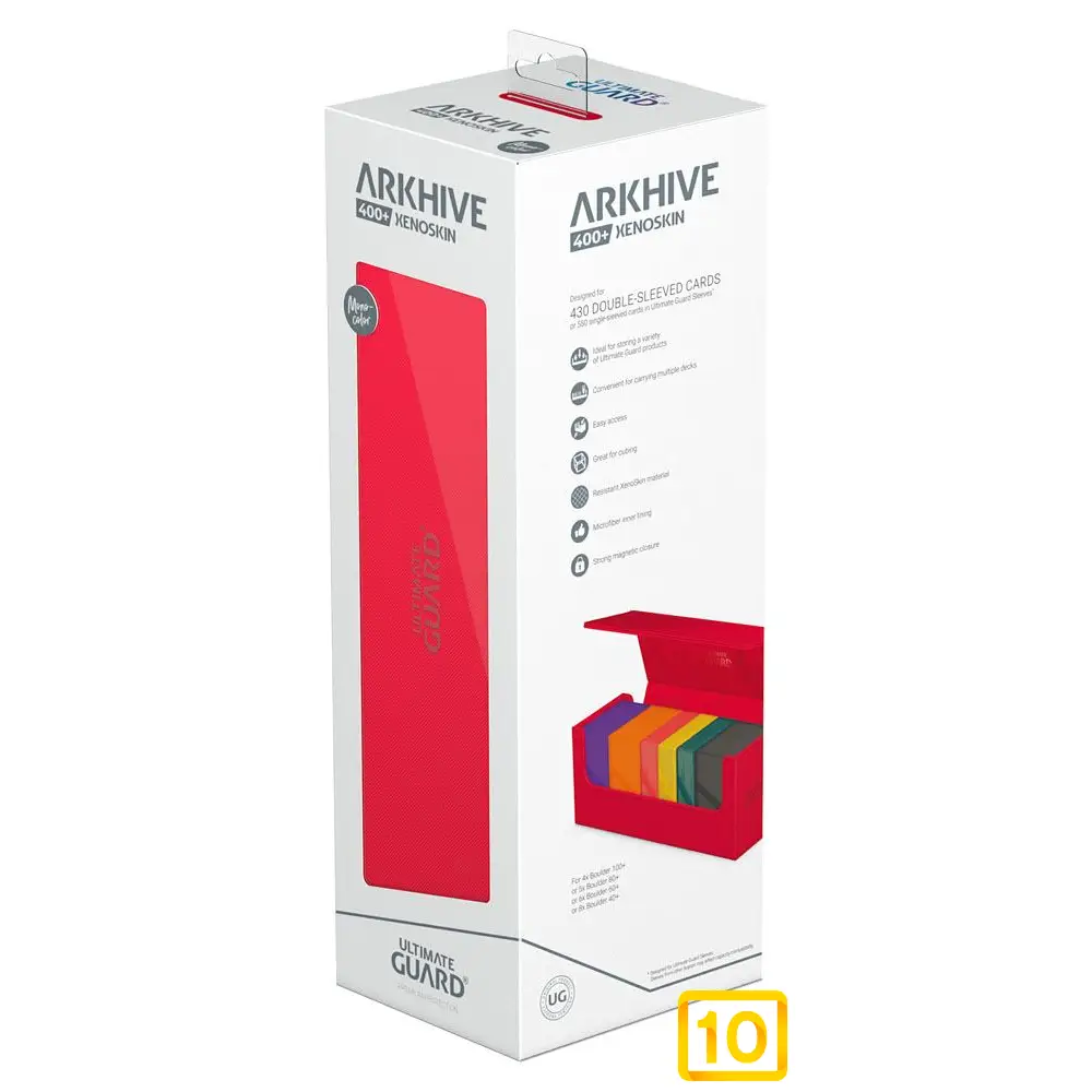 Caja Ultimate Guard Arkhive 400+ XenoSkin Monocolor Rojo - 10pristine