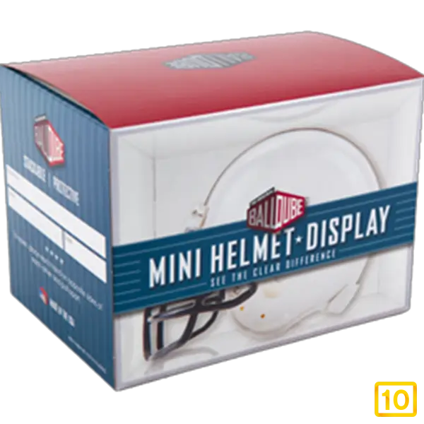 Expositor Mini-Helmet Clear Square Display Case Ballqube - 10pristine