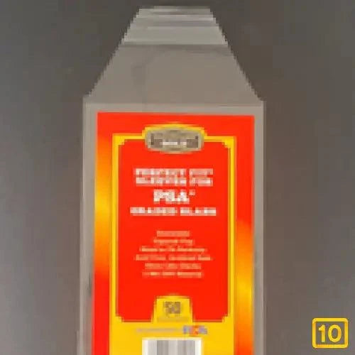 Perfect Fit Bags For PSA Graded Cards  with PSA Logo CardboardGold (50pcs) - 10pristine