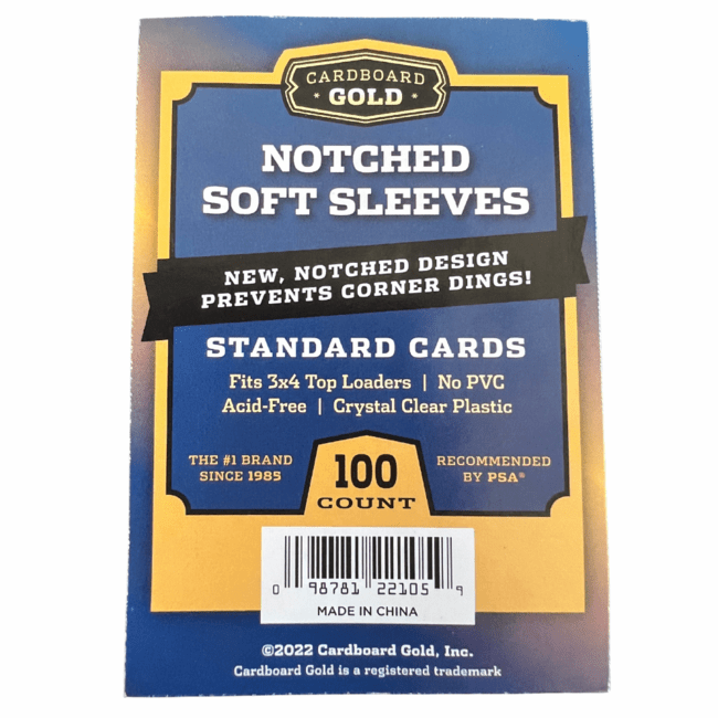 Sleeves Notched Card Sleeves CardboardGold (100pc) -