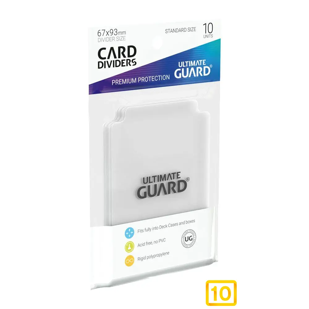 Ultimate Guard Card Dividers Tarjetas Separadoras Transparente (10 Pie10pristine